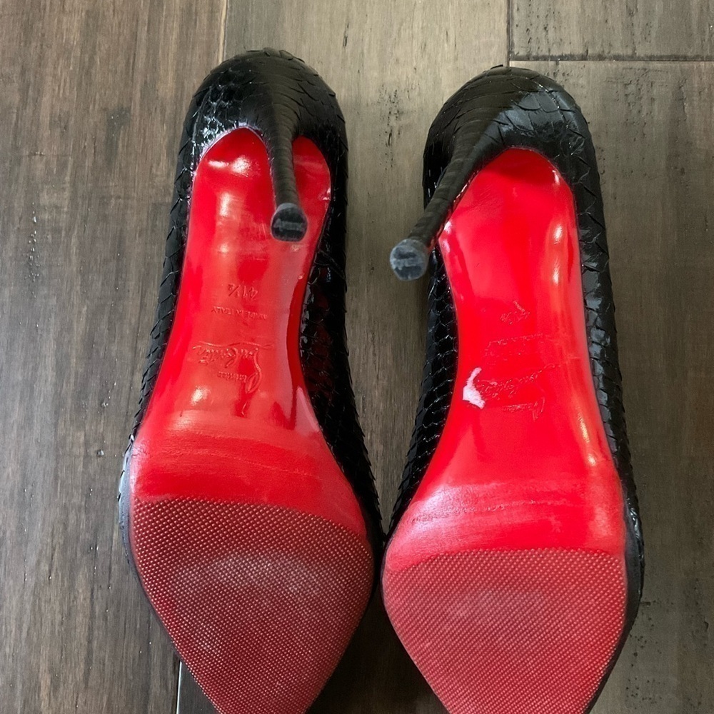 Christian Louboutin So Kate 120MM Black Python Pumps Size 41.5 US 11.5 - Picture 13 of 14